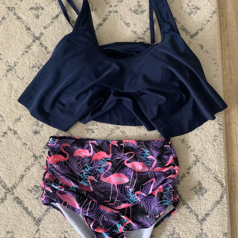 High waisted bathing suit